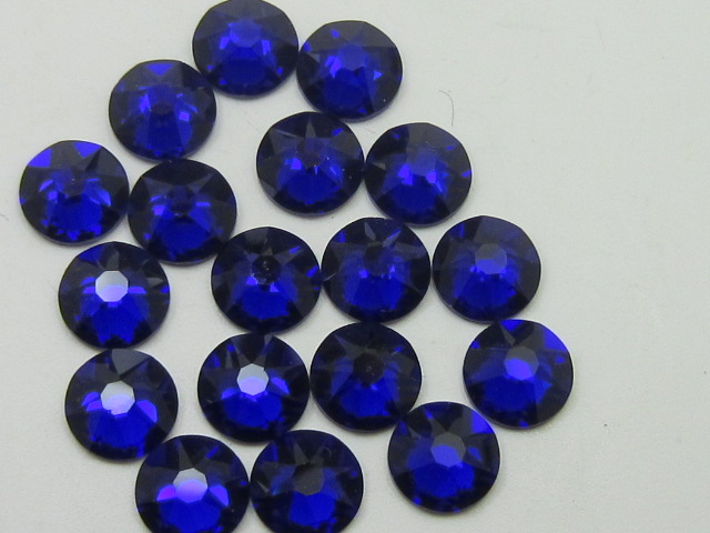 12 pcs. 34ss COBALT BLUE HOTFIX European Rhinestones